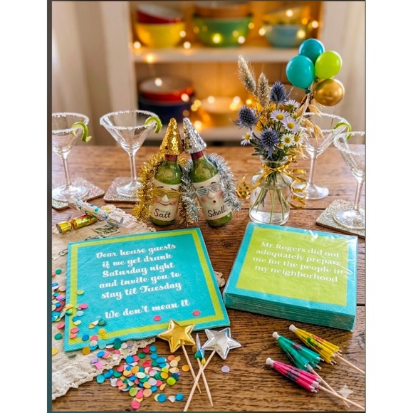 Drinks on Me Coasters Other - Funny Novelty Cocktail Napkins 20ct Pack - Sassy Happy Hour Hostess Gift